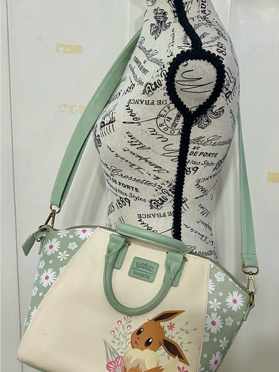 Pokemon Handbags - Pokemon Eevee Floral Satchel in Mint and Cream